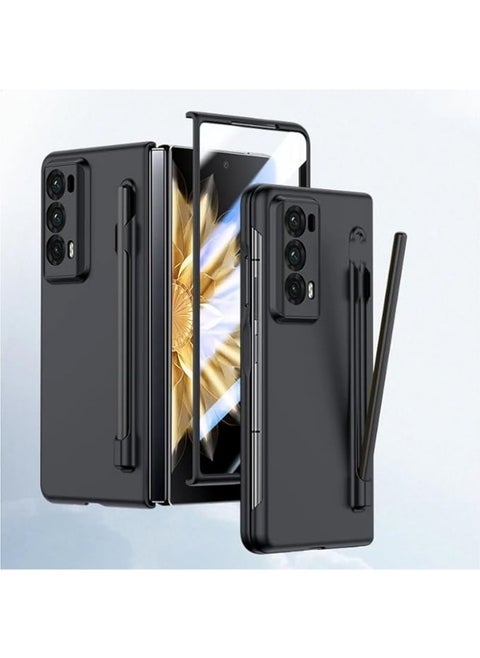 Compatible with Honor Magic V2 2023 Case with Stylus Pen,Pen Holder Cover Anti-Scratches Ultra Thin Case with Built-in Screen Protector for Honor Magic V2