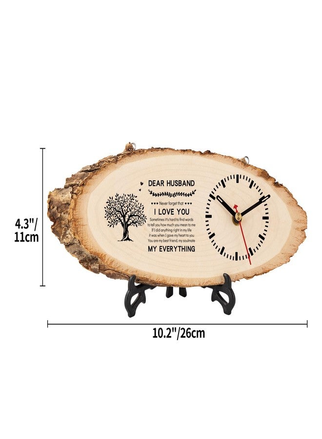 BeauGift Gifts for Husband Wooden Clock, Husband Birthday Gifts from Wife, Husband Gift, Gifts for Him Husband Anniversary - Image 3