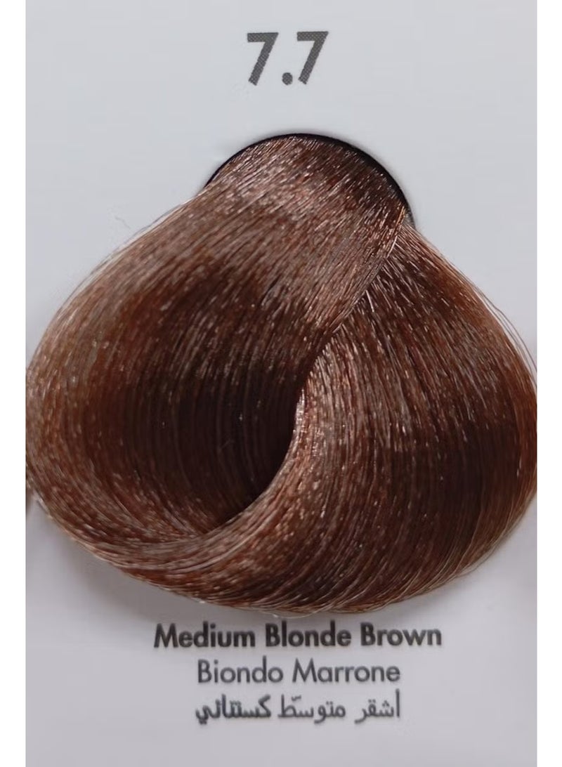 vizo professional hair colour cream 7.7 MEDIUM BLONDE BROWN 120ML - Image 2
