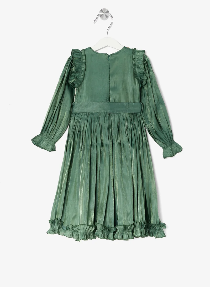 Little Golden Apple Embellished Bodice Dress