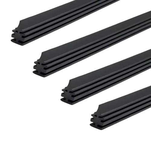 Tuxihapp Silicone Wiper Blade Refill 28 Inch Frameless Windshield Wiper Insert Rubber Strips Universal Boneless Wiper Blade Replacement for Cars SUVs Trucks 4 PackBlack - Image 1