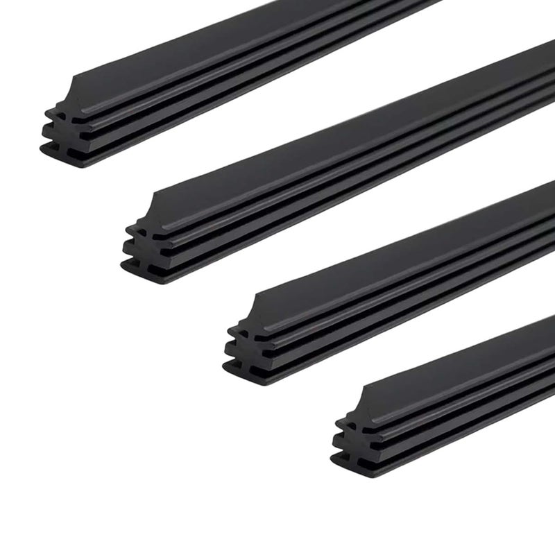 Tuxihapp Silicone Wiper Blade Refill 28 Inch Frameless Windshield Wiper Insert Rubber Strips Universal Boneless Wiper Blade Replacement for Cars SUVs Trucks 4 PackBlack - Image 3