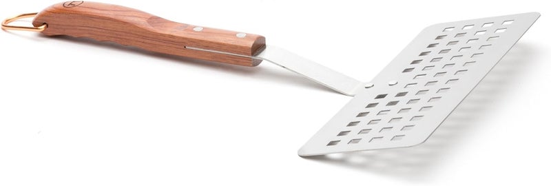 Outset Rosewood Collection Slotted Fish Spatula, Stainless Steel, 1.5 x 10 x 15 inches - Image 3