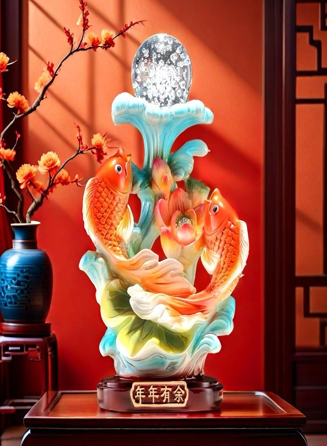 FUNSXBUG 13.7 Inch Large Chinese Feng Shui Fish Statue Feng Shui Decor Home Office Decoration Tabletop Decor Ornaments Good Lucky Gifts - Image 2