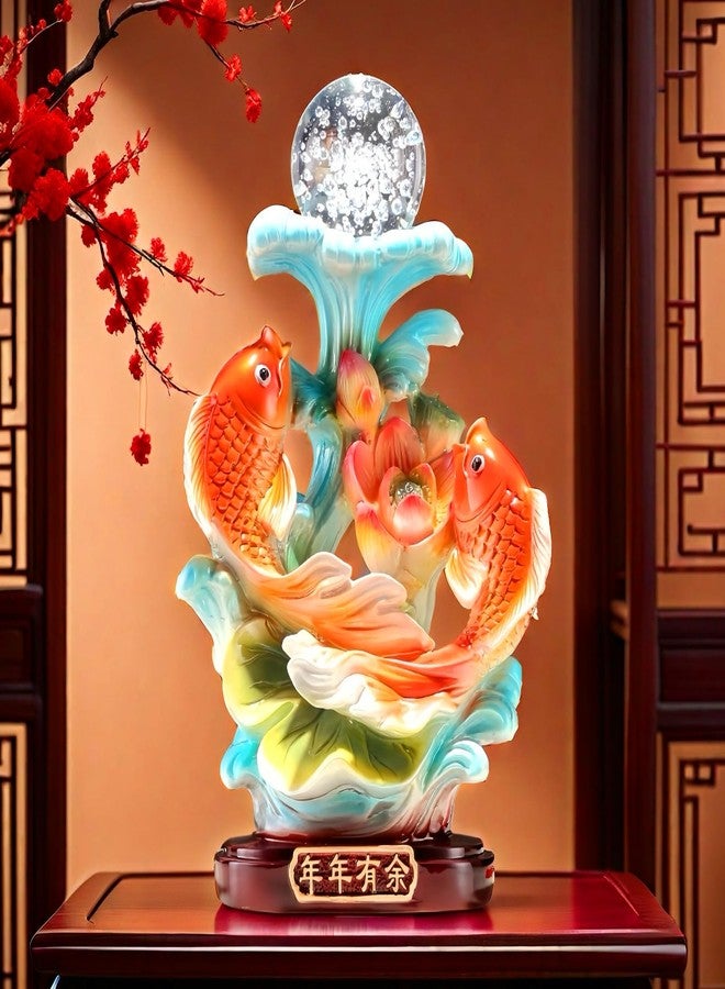 FUNSXBUG 13.7 Inch Large Chinese Feng Shui Fish Statue Feng Shui Decor Home Office Decoration Tabletop Decor Ornaments Good Lucky Gifts - Image 3