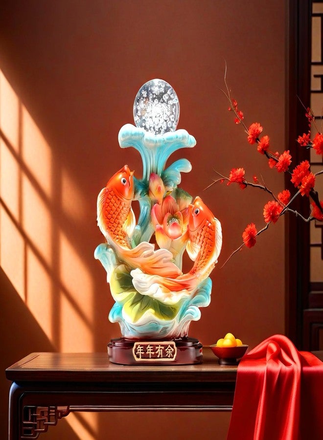 FUNSXBUG 13.7 Inch Large Chinese Feng Shui Fish Statue Feng Shui Decor Home Office Decoration Tabletop Decor Ornaments Good Lucky Gifts - Image 5