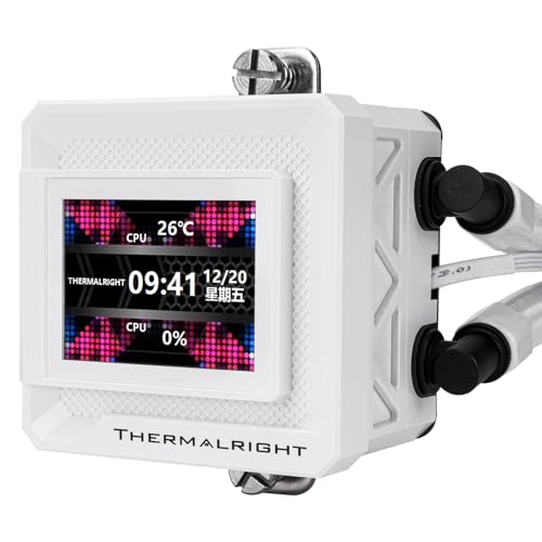 Thermalright FW 240 SE ARGB WhiteAIO CPU Liquid CoolerIPS LCD Screen with 320 240 Resolutionfor AM4AM5Intel LGA170018512inch MagnetAbsorbent LCD Screen for ImagesWhitePC CPU Water Cooler - Image 3