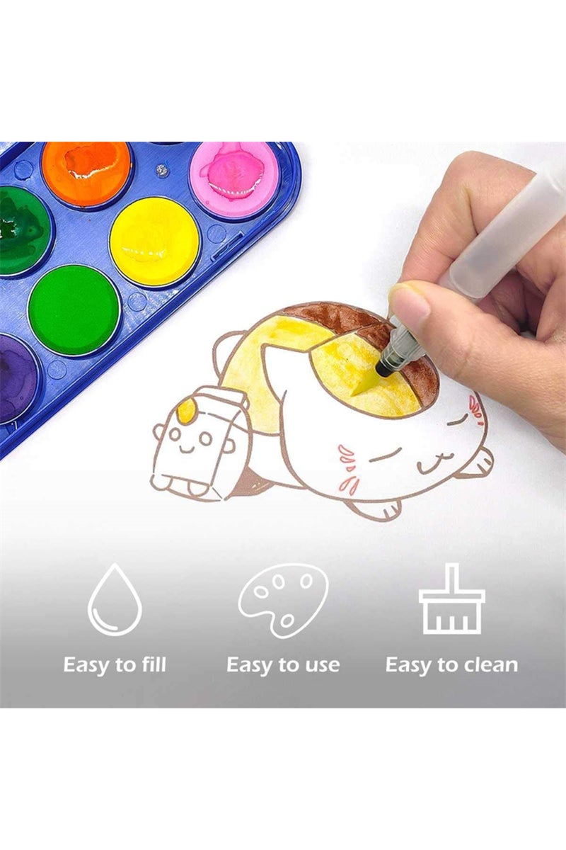 erorex 9pcs Watercolor Brush Set, Water Soluble Colored Pencil Watercolor Brush For Beginners Or Kids, E... - Image 3