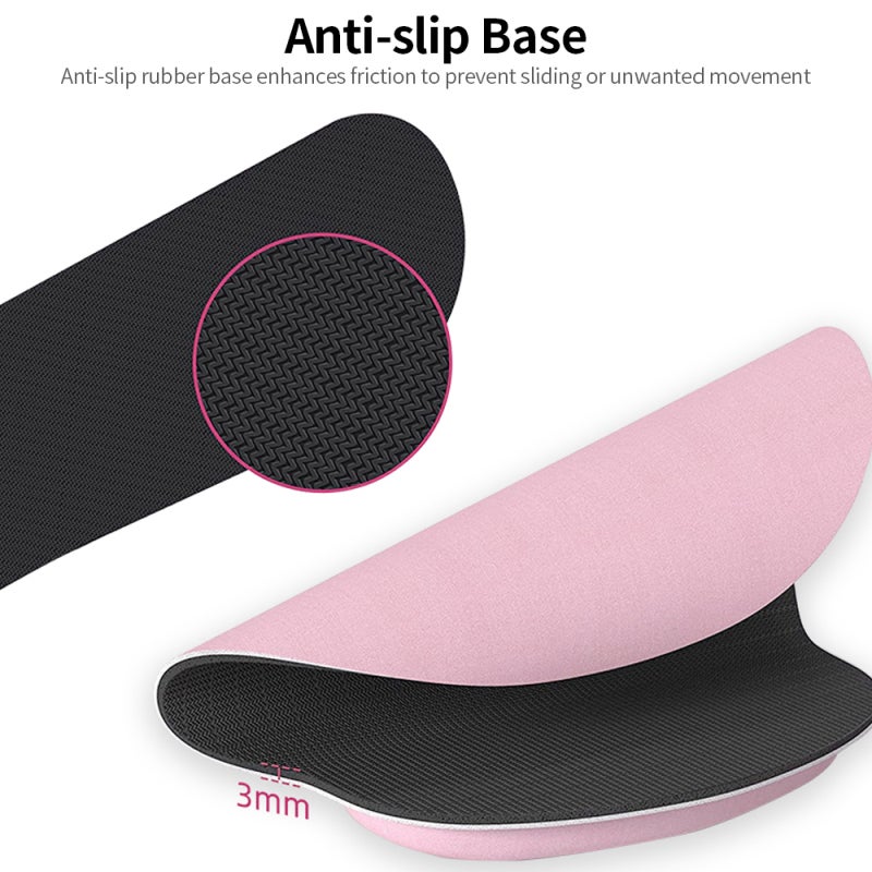 Ergonomic Keyboard Wrist Rest 1 Set Blue - Memory Cotton Soft Elastic Support Lycra Breathable Surface Anti-slip Rubber Base for Office Gaming Daily Computer Use - Image 5