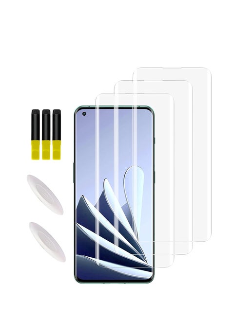 Tempered Glass Screen Protector for Oneplus 10 Pro UV Pack of 3 Screen Replacement Protector for Oneplus 10Pro.