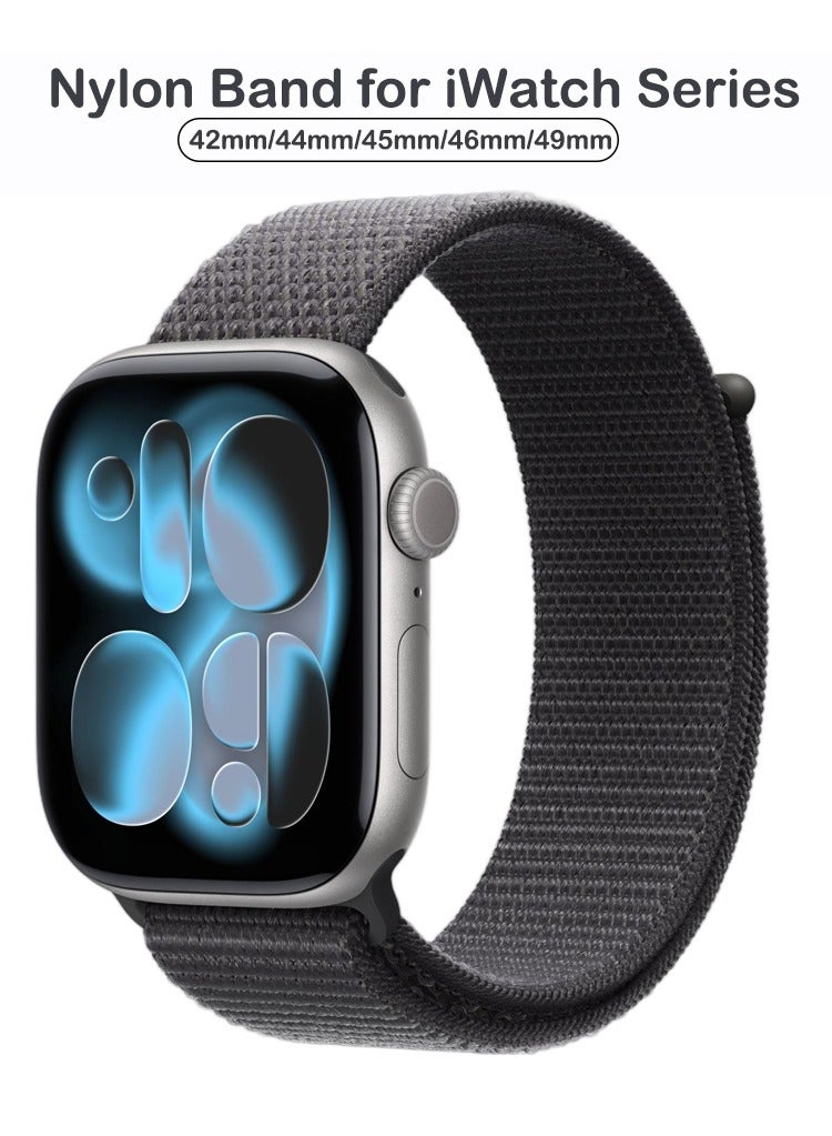 Youque Nylon Replacement Wrist Band for Apple Watch Series11 46mm, Compatible with Apple Watch Band 42mm/44mm/45mm/46mm/49mm, for iWatch Ultra2/3 Series 11 10 9 8 SE 7 6 5 4 3 2 1 - Image 1