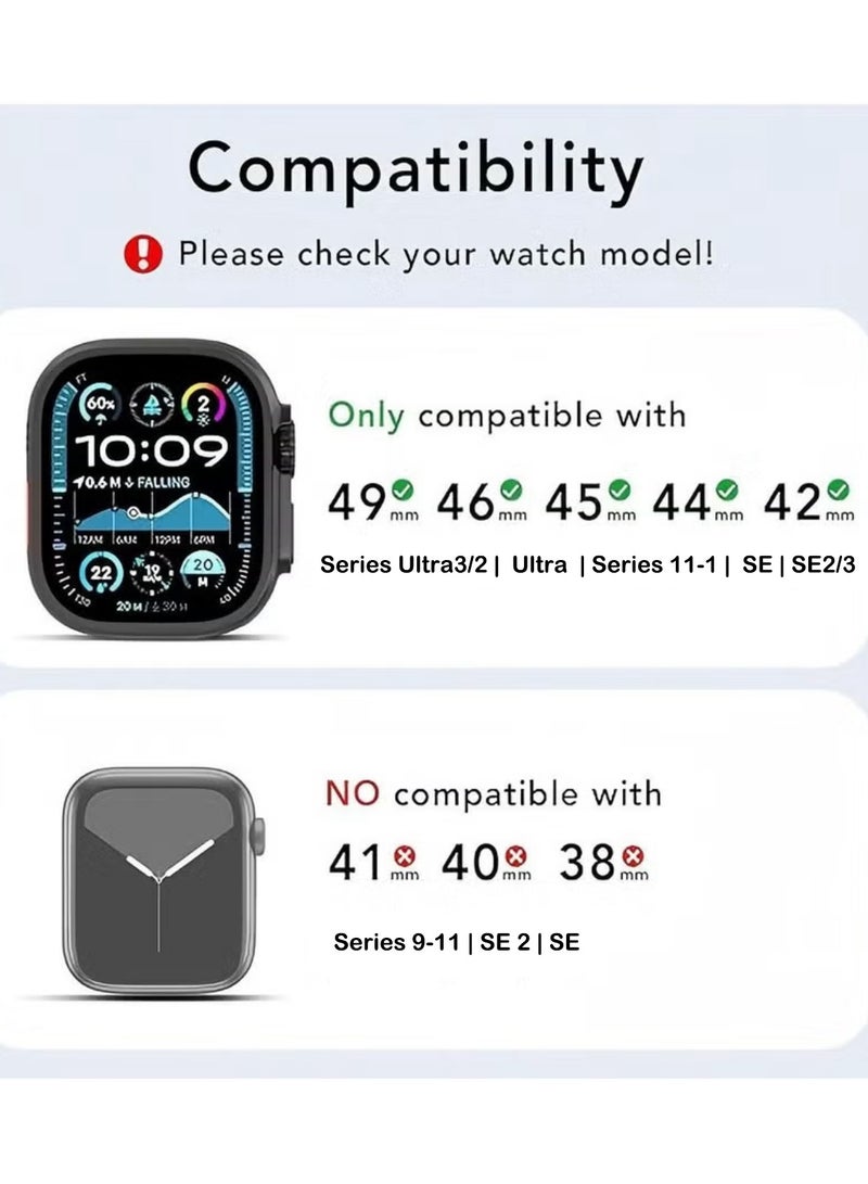 Youque Nylon Replacement Wrist Band for Apple Watch Series11 46mm, Compatible with Apple Watch Band 42mm/44mm/45mm/46mm/49mm, for iWatch Ultra2/3 Series 11 10 9 8 SE 7 6 5 4 3 2 1 - Image 3