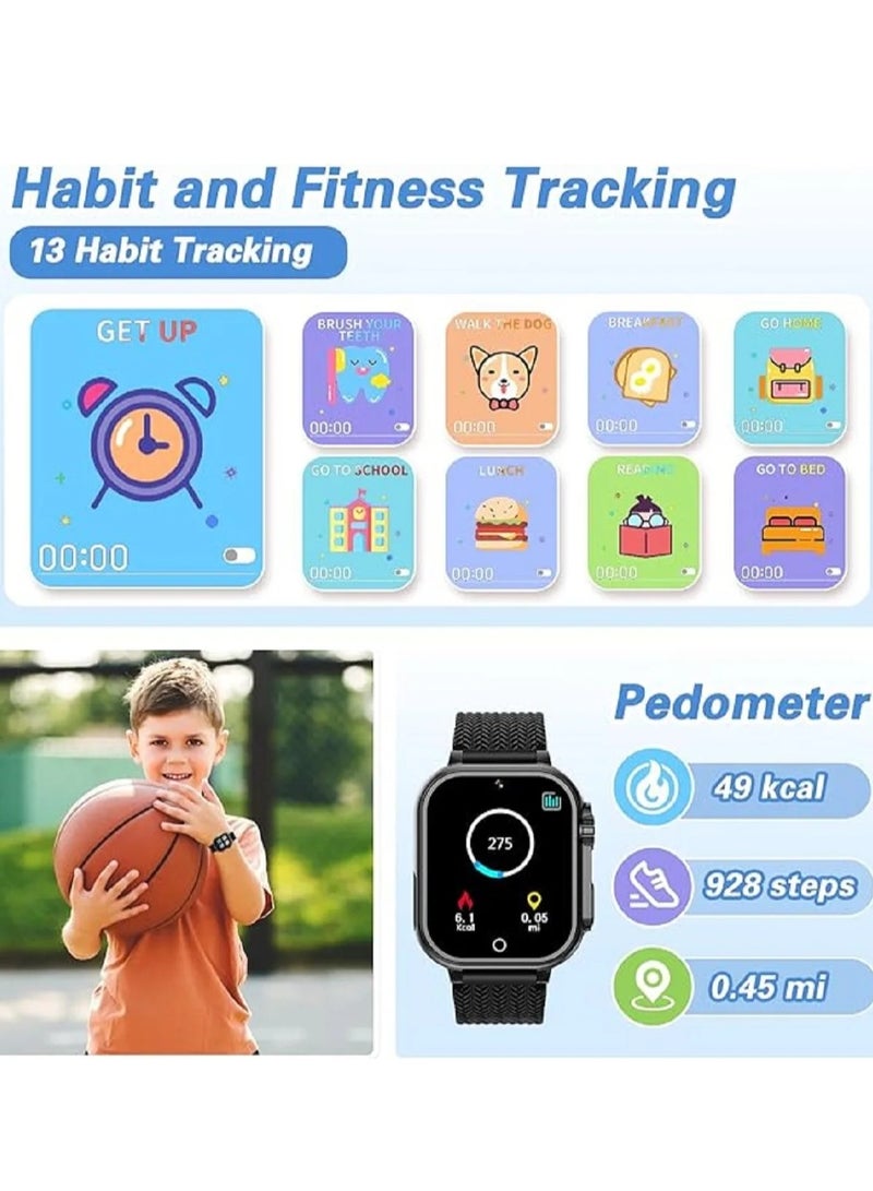 Children's Smart Watch 32 Games, 1.69 Inch HD Camera Music Video Pedometer Audio Book Alarm Clock Smartwatch Boy Girl Gift for 4-12 Years - Image 3