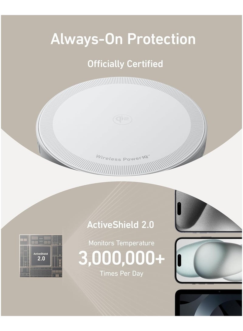 15W MagGo Ultra Fast iPhone Induction Charger (Pad), MagSafe Compatible, Qi2 Certified, for iPhone 16/16 Plus/Pro/Pro Max/15 Series (Mains Power Not Included) - Image 5