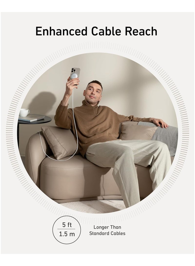 15W MagGo Ultra Fast iPhone Induction Charger (Pad), MagSafe Compatible, Qi2 Certified, for iPhone 16/16 Plus/Pro/Pro Max/15 Series (Mains Power Not Included) - Image 4