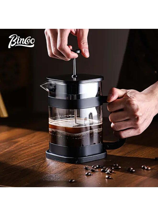 Black Manual Coffee Press Pot with Built in Filter French Espresso Latte Maker - Image 2