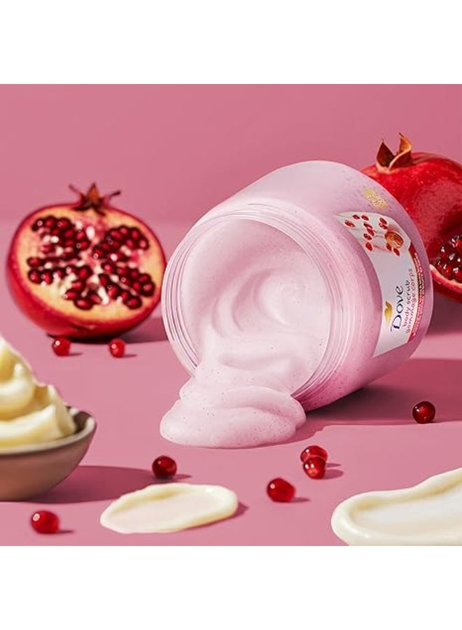 Dove Pomegranate & Shea Butter Body Scrub Exfoliates and Deeply Nourishes for Smooth, Radiant Skin 15 oz - Image 5