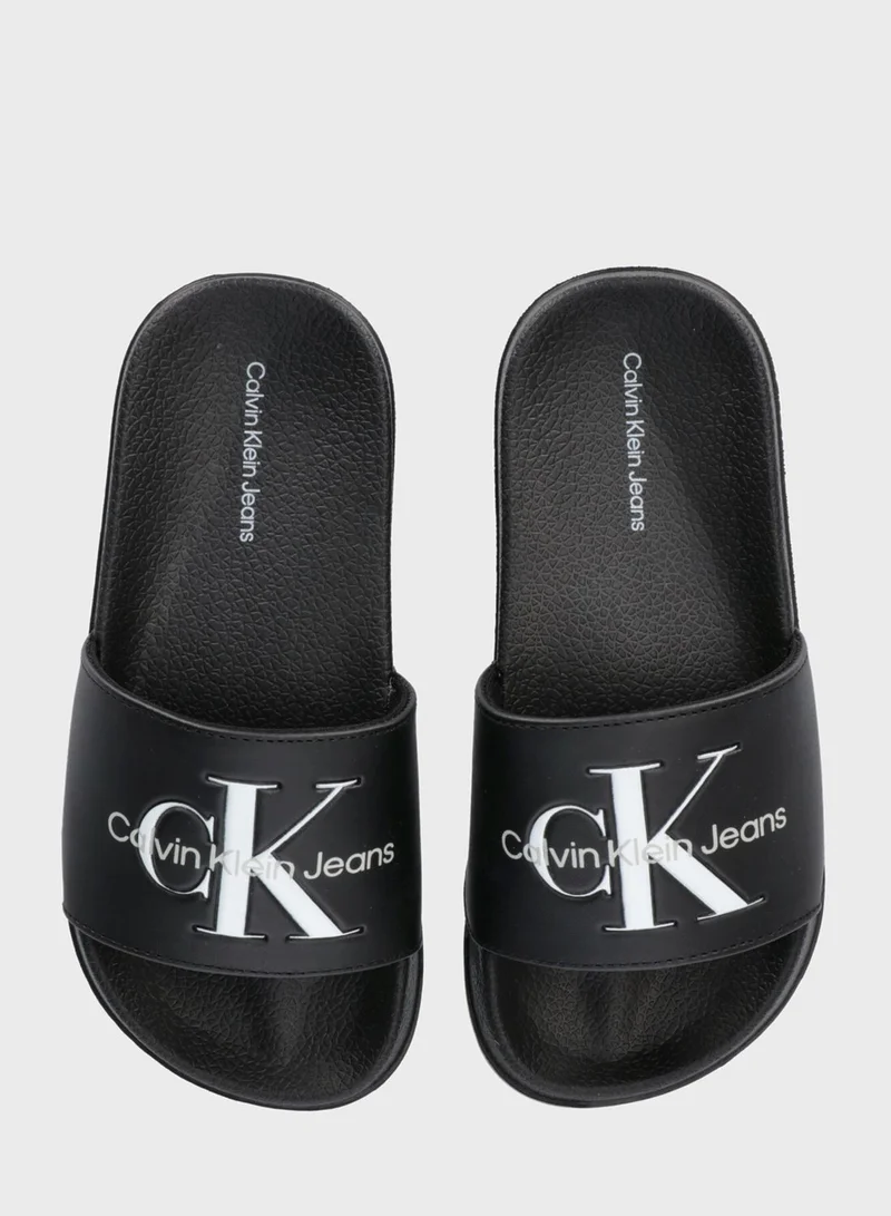 Calvin Klein Jeans Kids Slip On Slides