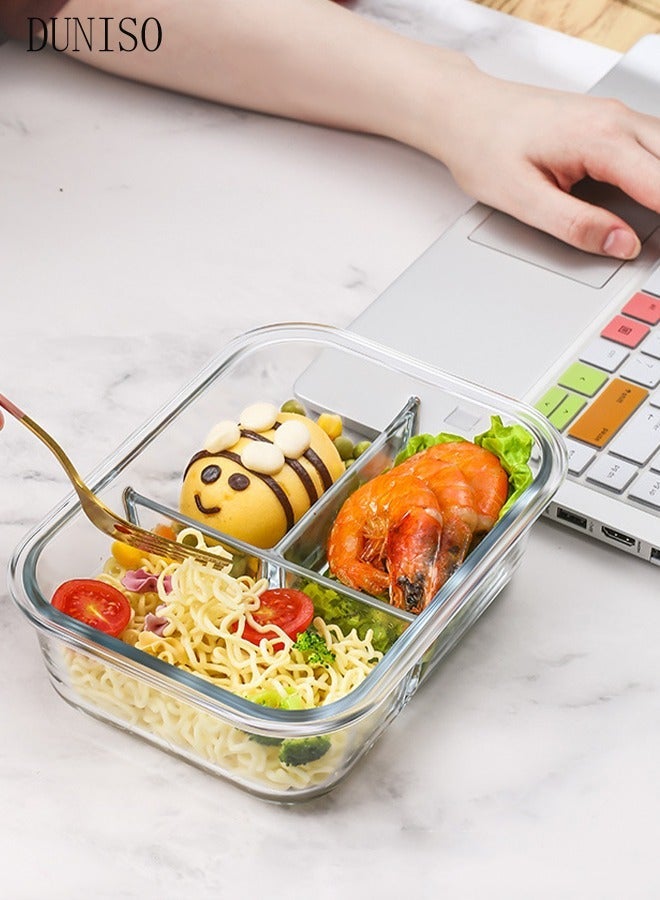 DUNISO Glass Lunch Boxes - 680ml [Set of 2], Leak proof Food Container for Kids & Adults,Insulated Bag Tableware Included, Dishwasher, Freezer & Microwave Safe  (Rock Pink) - Image 5