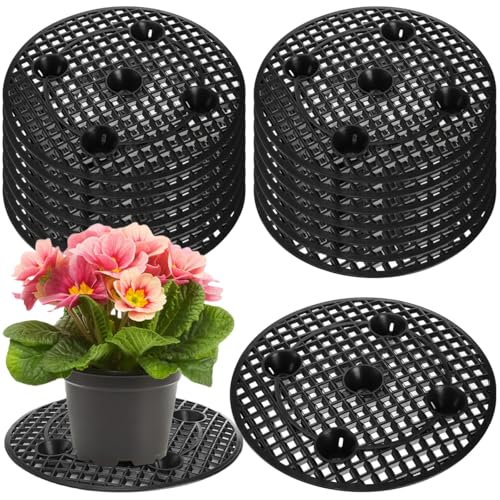 Tlence 15 PCS Plant Level Pot Elevator 12 inch Plastic Potted Plant Stands Large Patio Planter Riser Holder Deck Floor Protector to Prevent Rot Damage Plant Trivet for Indoor Outdoor Garden - Image 1