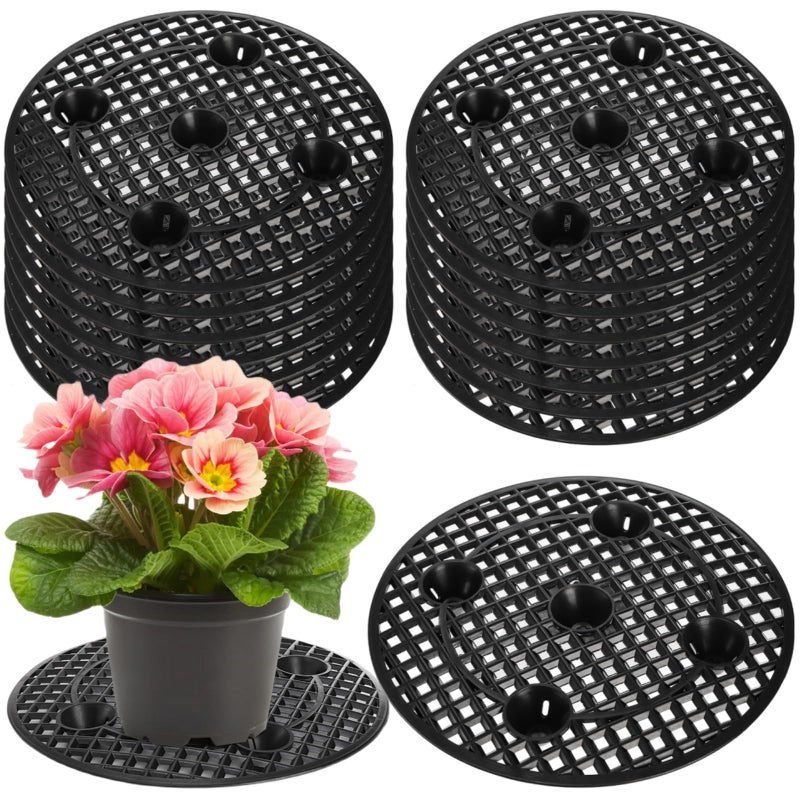 Tlence 15 PCS Plant Level Pot Elevator 12 inch Plastic Potted Plant Stands Large Patio Planter Riser Holder Deck Floor Protector to Prevent Rot Damage Plant Trivet for Indoor Outdoor Garden - Image 2