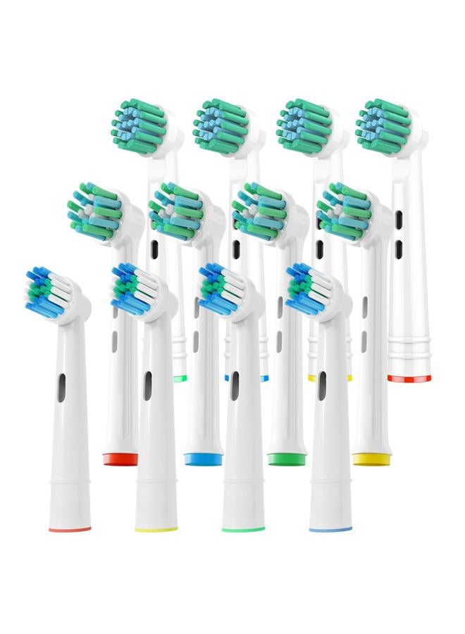 genkent Replacement Toothbrush Heads Compatible with Oral B Braun 12 Pcs Professional Electric Toothbrush Heads Brush Heads Replacement for Heads Refill Pro 500/1000/1500/3000/3757/5000/7000/7500/8000