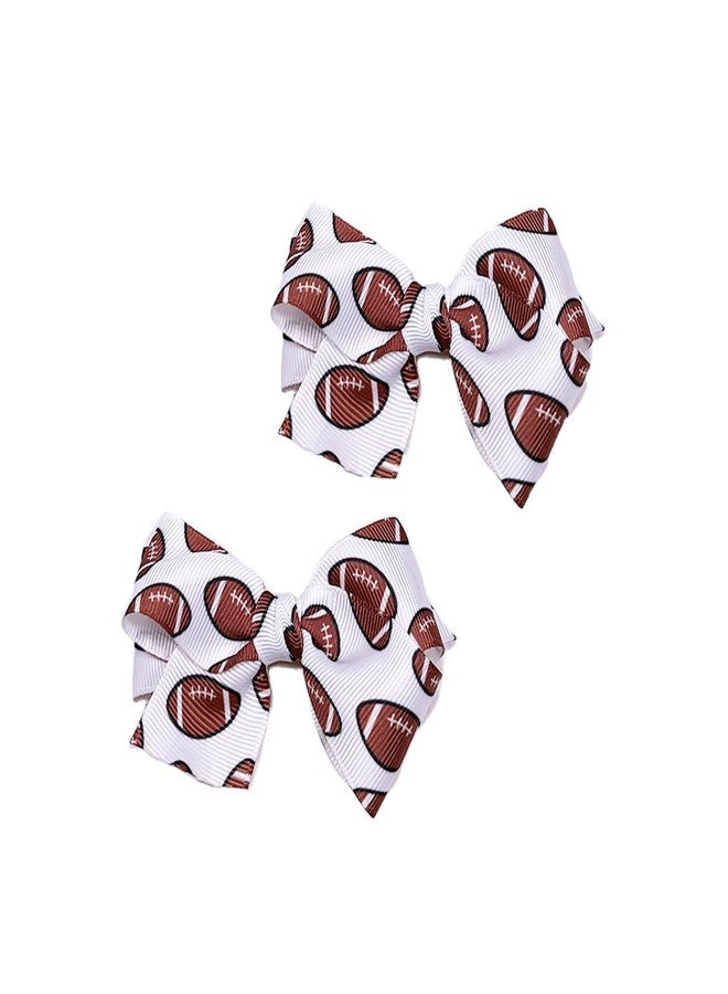 BBTDIN Football Hair Bow Clip Baby Girls Football Hair Barrettes Pin Football Bowknot Hairpin BBG63 (B2) - Image 5