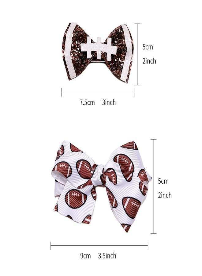 BBTDIN Football Hair Bow Clip Baby Girls Football Hair Barrettes Pin Football Bowknot Hairpin BBG63 (B2) - Image 4