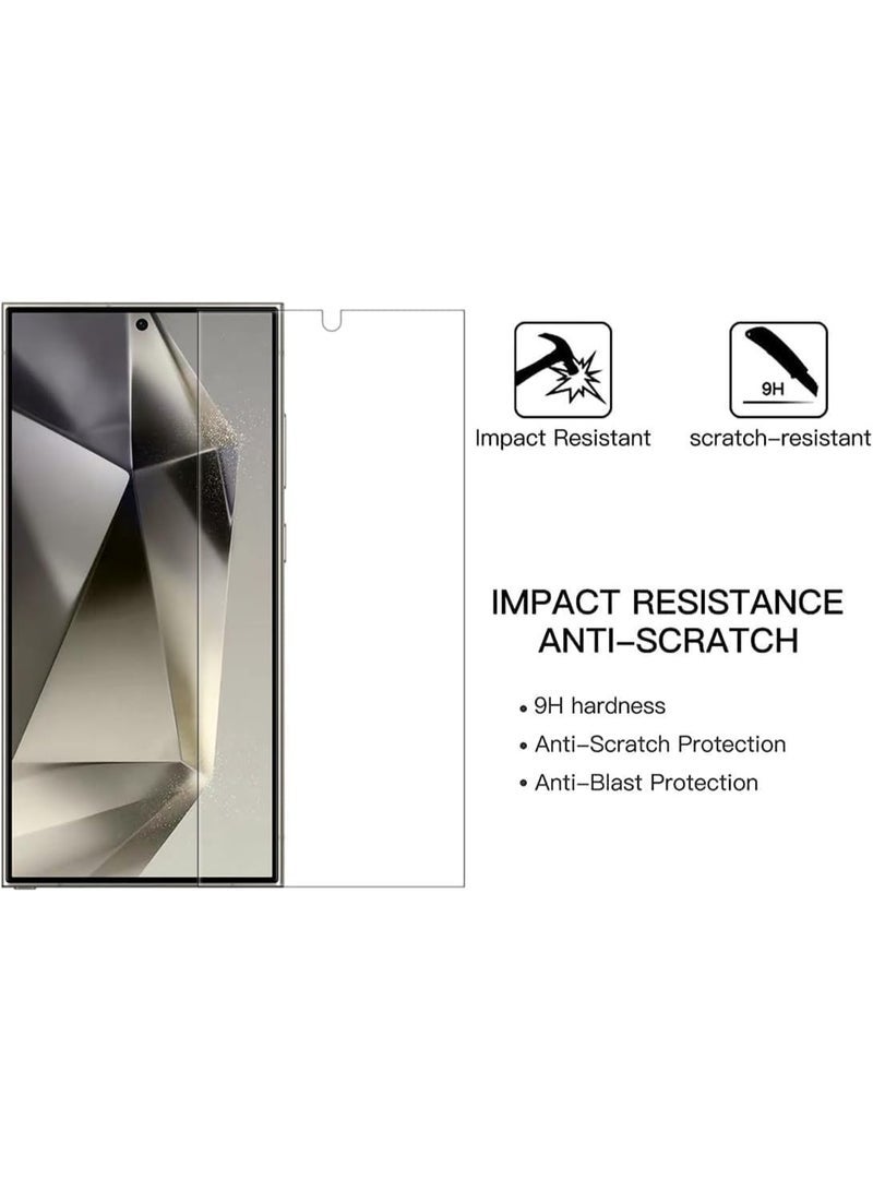 TIGER Samsung Galaxy S24 Ultra Screen Protector HD Clear Ceramic 2-Pack 9H Hardness Bubble Free Protector For Samsung Galaxy S24 Ultra 6.8-inch - Image 3