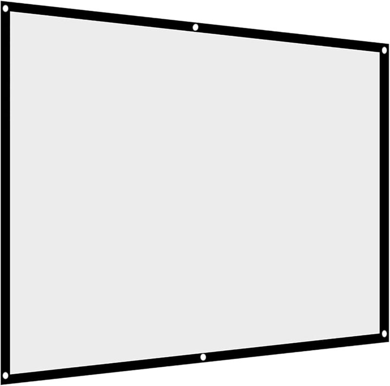 LUCKDANO69nu375ygd 04 Portable Projector Screen Foldable Non Crease White 60 100 Inch 4 3 Camping Movie - Image 1