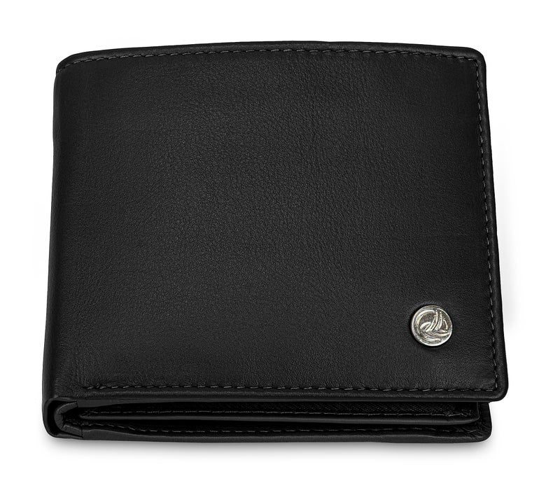 ANTONIO VALERIA Zen Black Leather Wallet for Men - Image 1