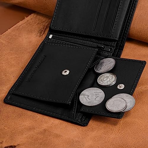 ANTONIO VALERIA Zen Black Leather Wallet for Men - Image 5