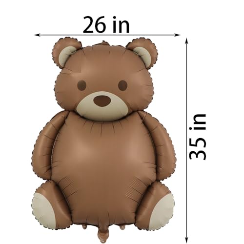 SAMOKA Large Little Bear Foil Balloons2 PCS 35 Inch Little Bear Theme Party SuppliesJungle Safari Theme Baby Shower Birthday Party Decorations - Image 5