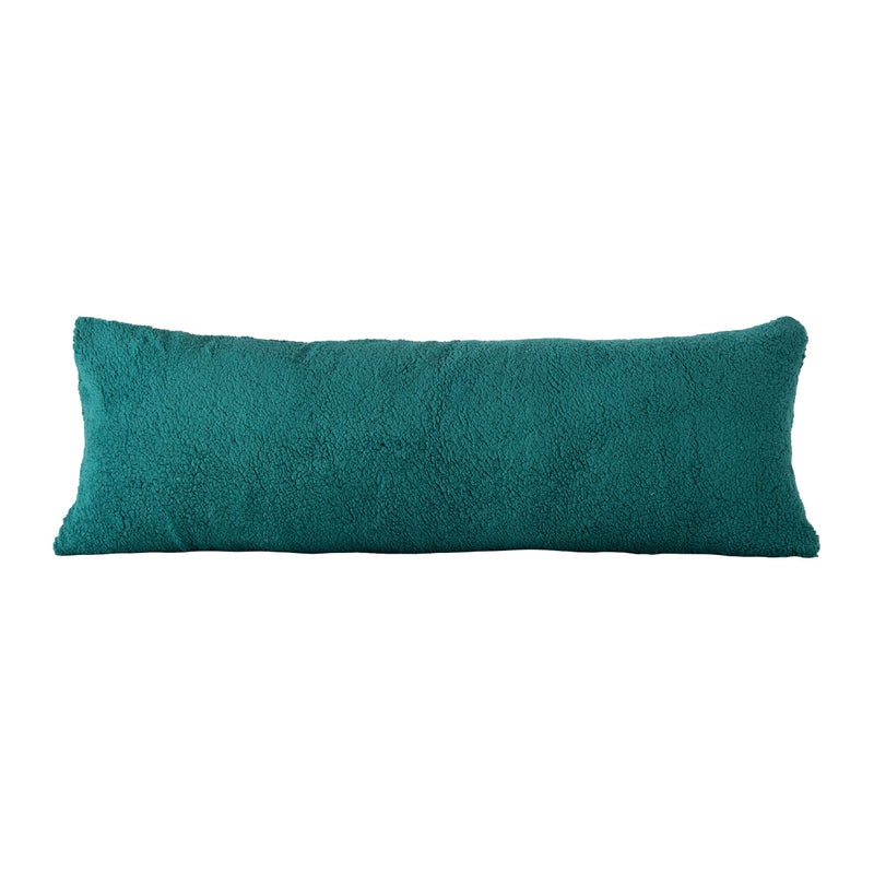 Reafort Ultra Soft Sherpa Body Pillow CoverCase with Zipper Closure 21x54 Evergreen 21x54 Body Pillow Cover
