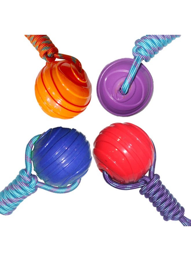إيميلي بيتس لعبة حبل للكلاب، كرة على حبل للكلاب، كرات مطاطية متينة ومرنة من أجل الإحضار والإمساك، ألعاب تفاعلية للكلاب لشد الحبل والرمي وشد الحبل، لعبة مائية للكلاب (Voilate) - Image 5