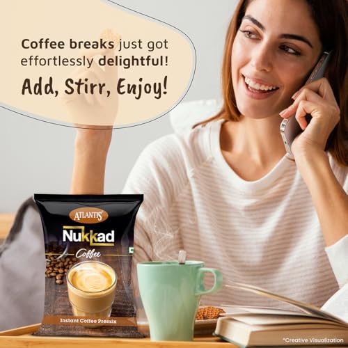 ATLANTIS 3 In 1 Nukkad Instant Coffee Premix Dry Powder 1 Kg For Vending Machine, Bag - Image 3