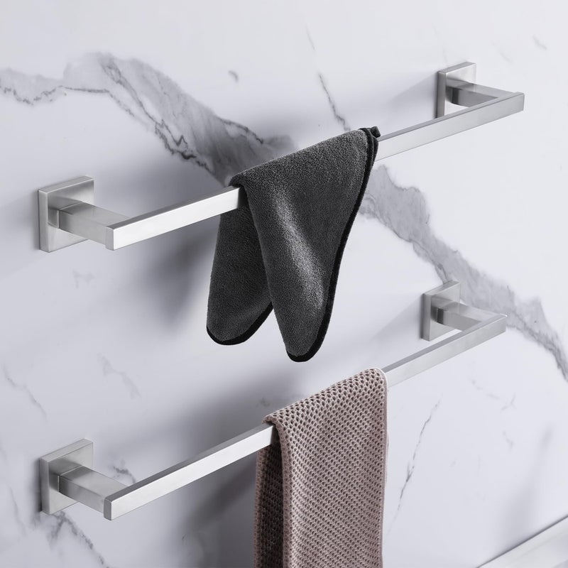 LANC Hand Towel Bar for Bathroom Wall Mounted Brushed Nickel Bathroom Towel Ring 12-Inche Stainless Steel Towel Rod for Toilet Hand Towel Holder Towel Rack Towel Hanger  A9010BN-L3 - Image 4