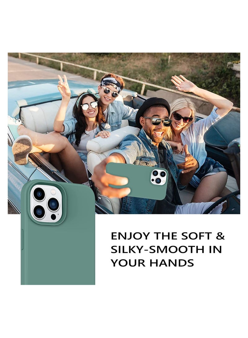 Case for iPhone 14 Pro Max 6.7 Inch Liquid Silicone Soft Gel Rubber Slim Thin Microfiber Lining Cushion Texture Cover Shockproof Protective Phone Case - Image 5