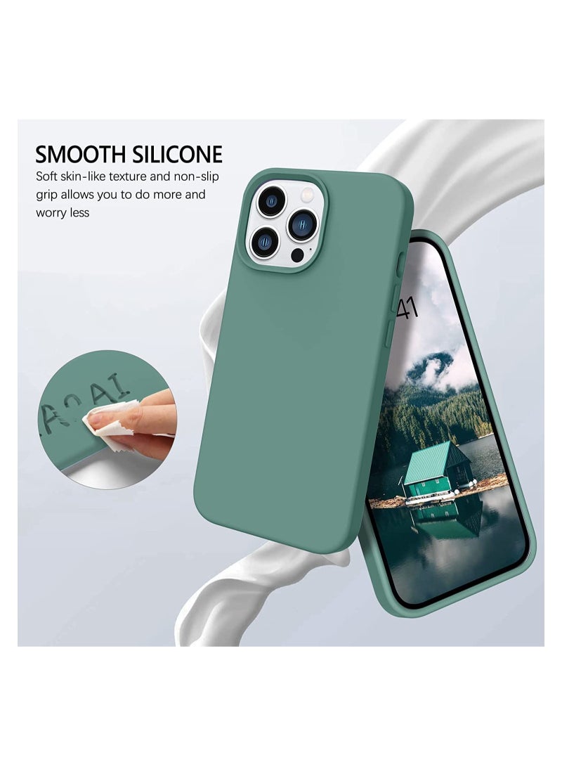 Case for iPhone 14 Pro Max 6.7 Inch Liquid Silicone Soft Gel Rubber Slim Thin Microfiber Lining Cushion Texture Cover Shockproof Protective Phone Case - Image 2