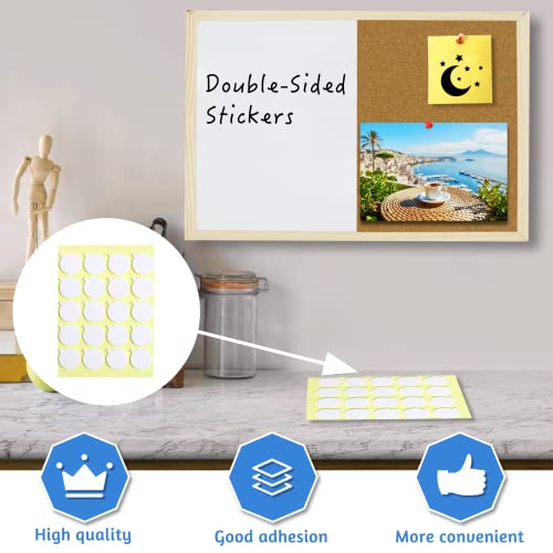 OWLKELA Dry Erase Cork Board 16.5"x12.6", Notice Pin Board, Memo Board, Vision Board, Bulletin Board for Office, Classroom or Home, Mounting Hardware and Push Pins Included, Wooden Frame - Image 5
