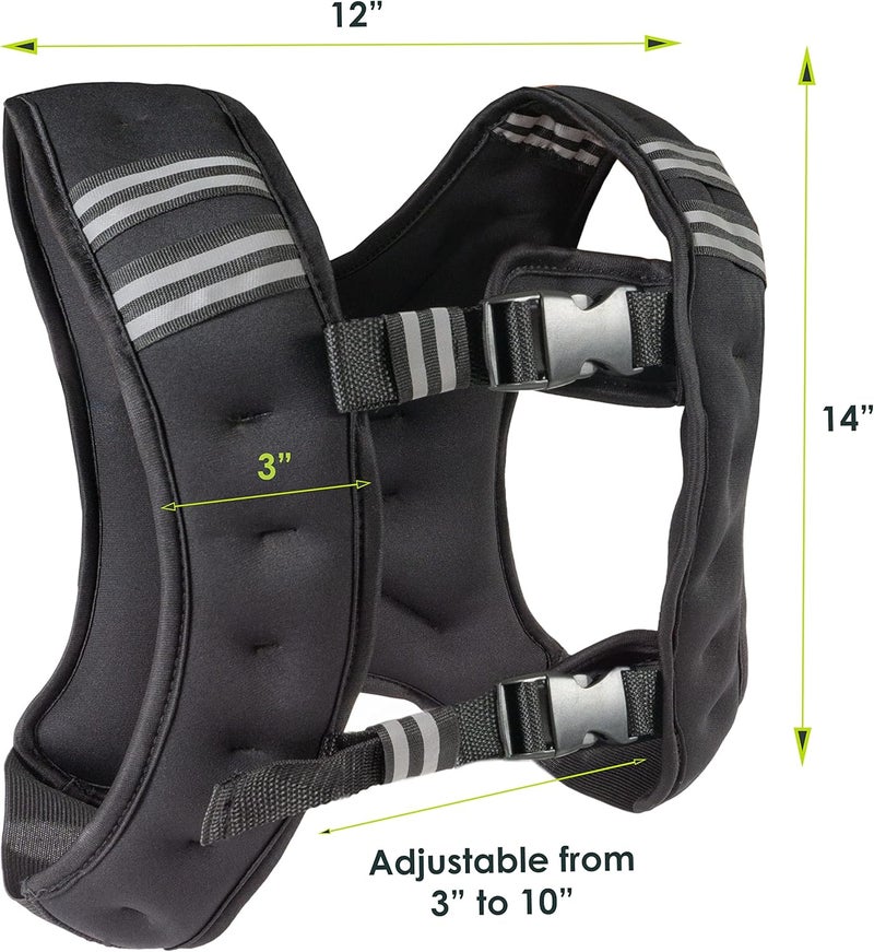 ProSourceFit Exercise Weighted Training Vest - Black - Image 2