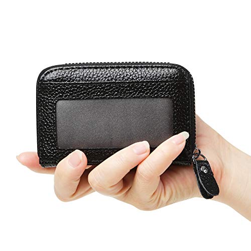 Cynure Women's RFID Blocking 12 Slots Credit Card Holder Leather Accordion Wallet,green - Image 5