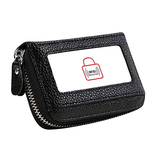 Cynure Women's RFID Blocking 12 Slots Credit Card Holder Leather Accordion Wallet,green - Image 1
