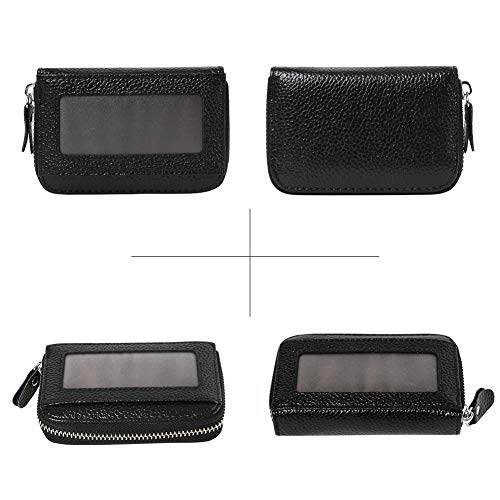 Cynure Women's RFID Blocking 12 Slots Credit Card Holder Leather Accordion Wallet,green - Image 3