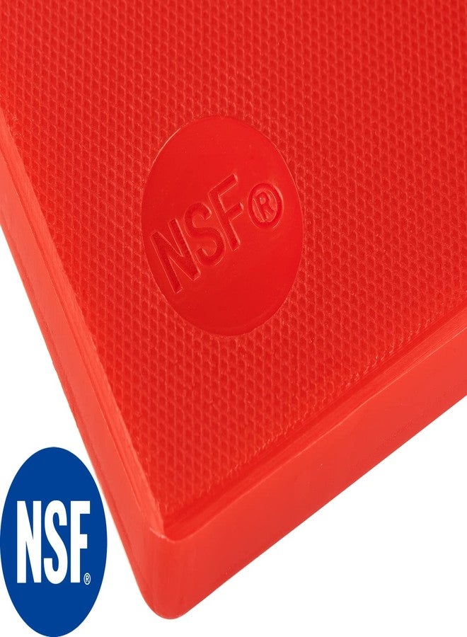 CURTA Cutting Boards for Kitchen, 20" x 14" x 0.5" Red Color Coded Plastic Chopping Board with Anti Slip Surface Dishwasher Safe - Image 3