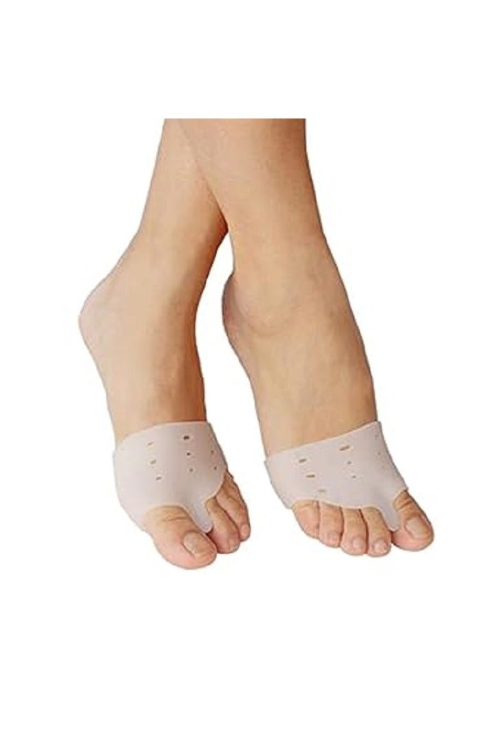 وسادات مشط القدم مع فاصل إصبع من جل السيليكون – لون أبيض - Image 1