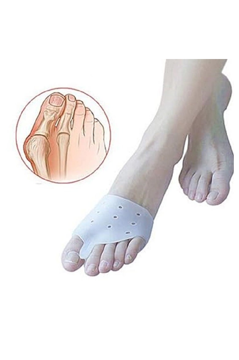وسادات مشط القدم مع فاصل إصبع من جل السيليكون – لون أبيض - Image 3