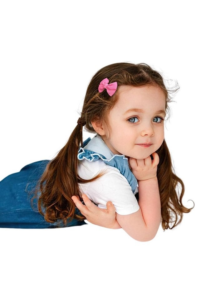 CellElection 80Pcs Hair bow Clips 2Inch Mini Hair Clips for Baby Fine Hair Grosgrain Ribbon Bows Metal Alligator Clips Non-slip Baby Hair Clips for Baby Girls Infants Toddlers 40 Colors in Pairs - Image 3