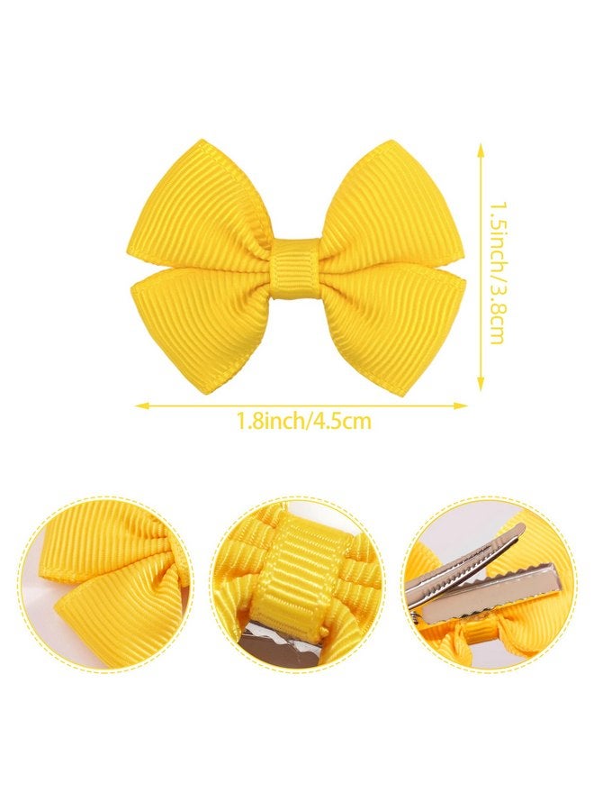 CellElection 80Pcs Hair bow Clips 2Inch Mini Hair Clips for Baby Fine Hair Grosgrain Ribbon Bows Metal Alligator Clips Non-slip Baby Hair Clips for Baby Girls Infants Toddlers 40 Colors in Pairs - Image 2