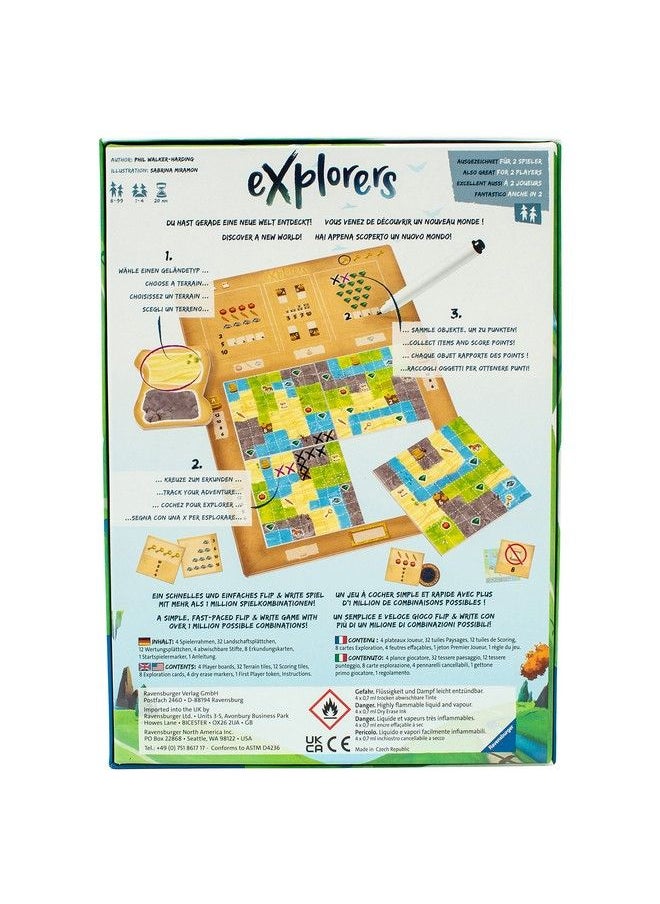 Ravensburger - Explorers An Easy To Learn Flip And Write Strategy Game For Ages 8 And Up - Image 1